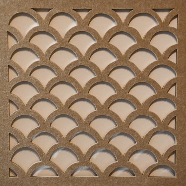 Carved polyester acoustic panel